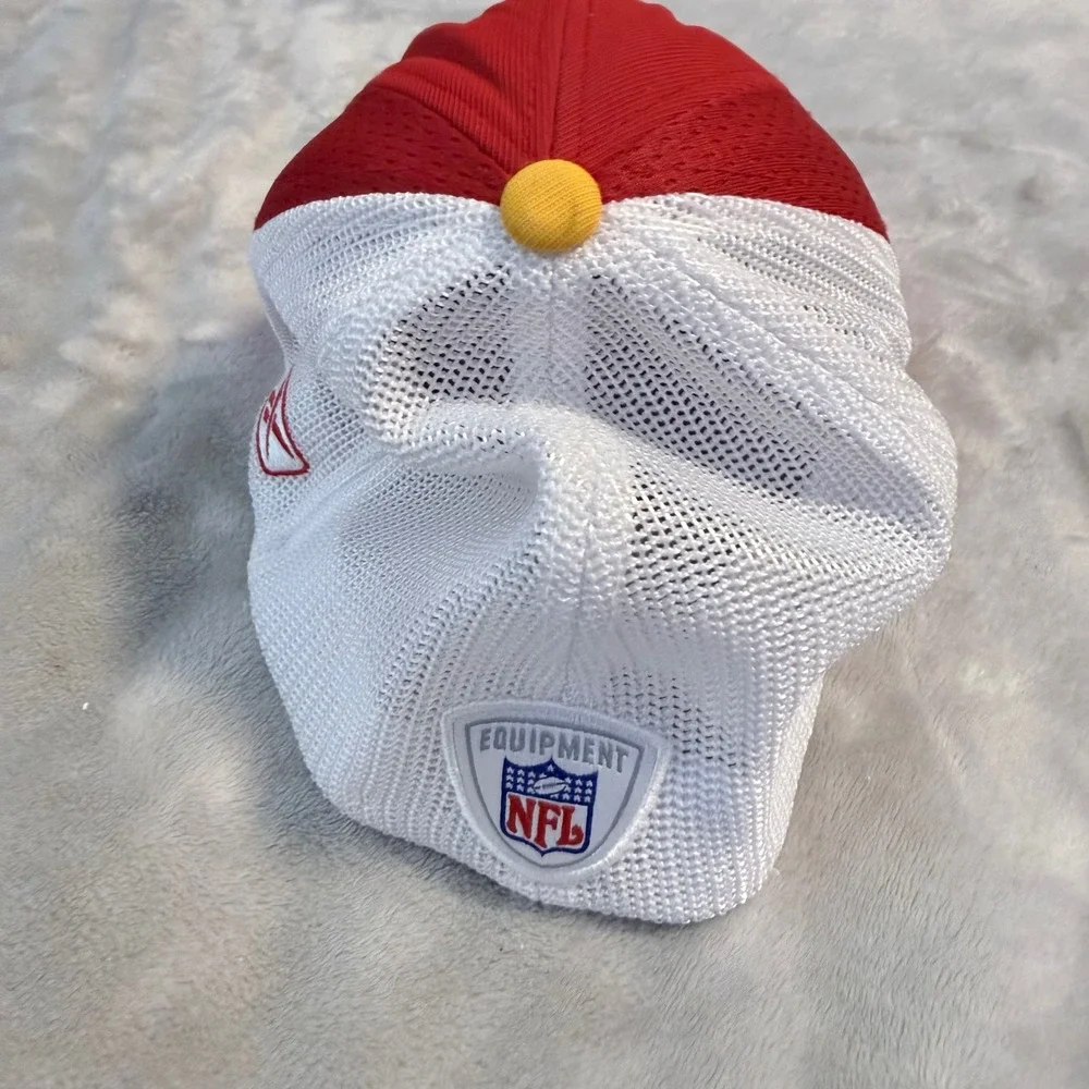 Kansas City Chiefs Reebok NFL Equipment Hat Red White Mesh Trucker Y2K OSFA